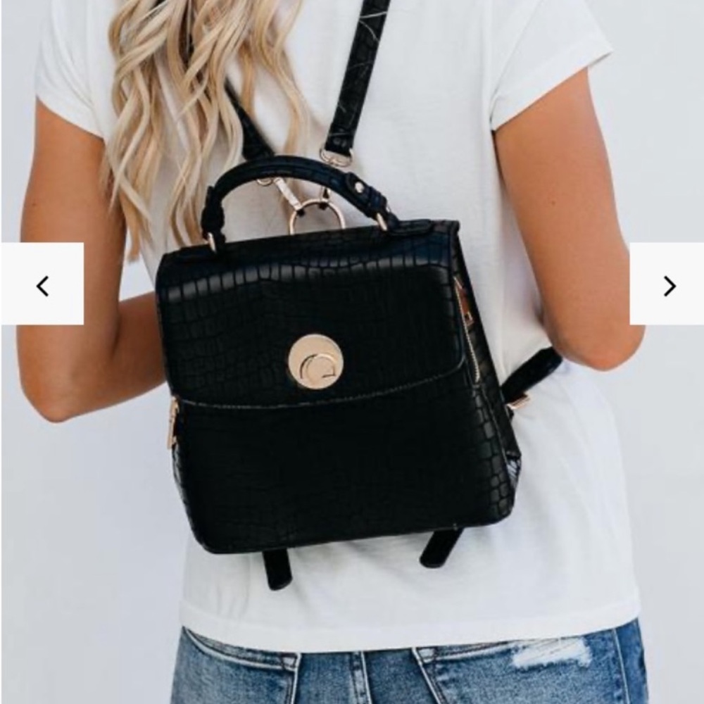 Moonlight Croc Embossed Backpack